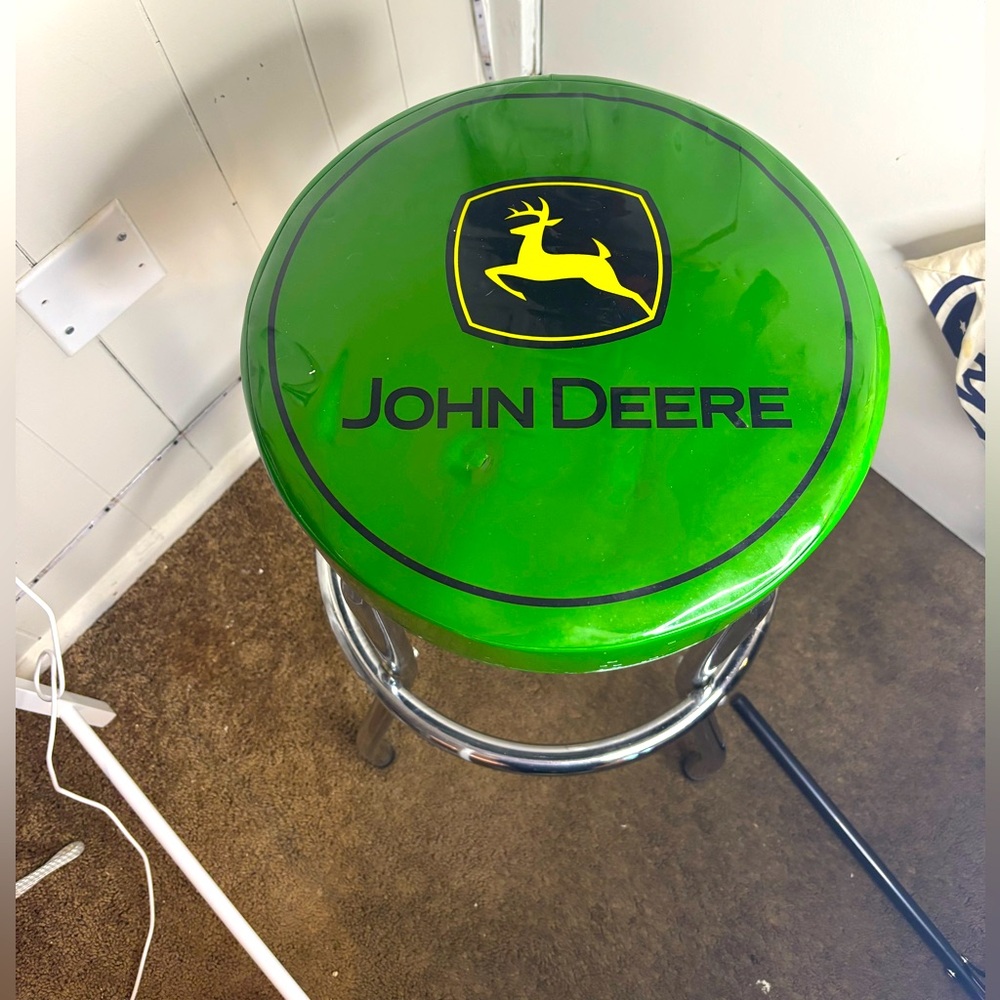 Selling a John Deere collectible bar stool. Rare collectible